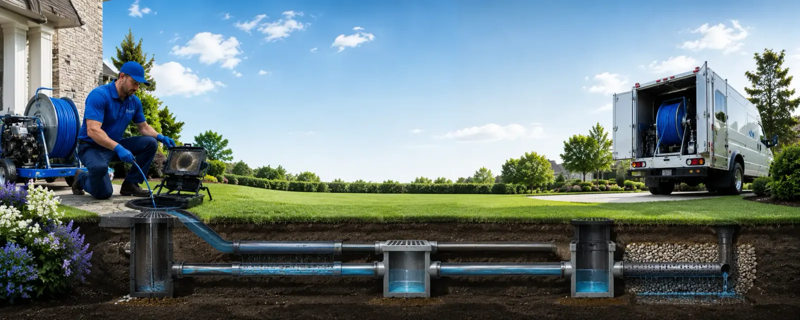 Outdoor drain cleaning information for Pell Lake, WI